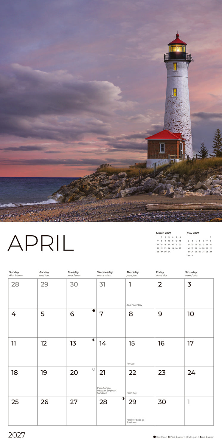 '27 Wall Calendar - Lighthouses