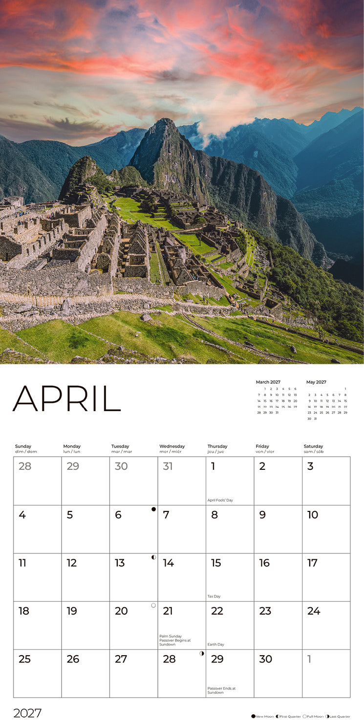 '27 Wall Calendar - Wonders of the World