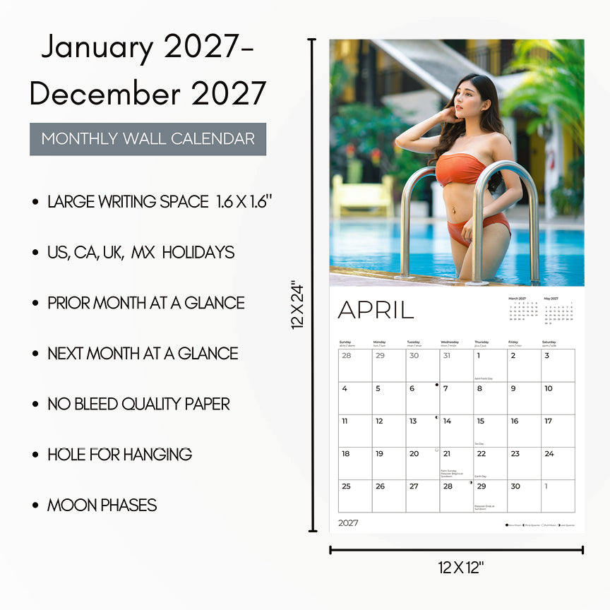 '27 Wall Calendar - Asian Babes