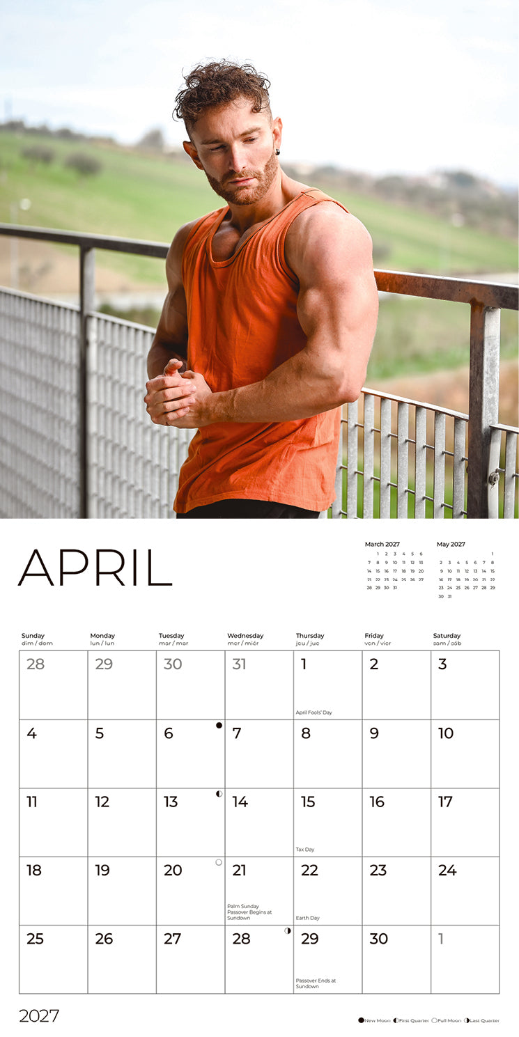 '27 Wall Calendar - Bearded Men