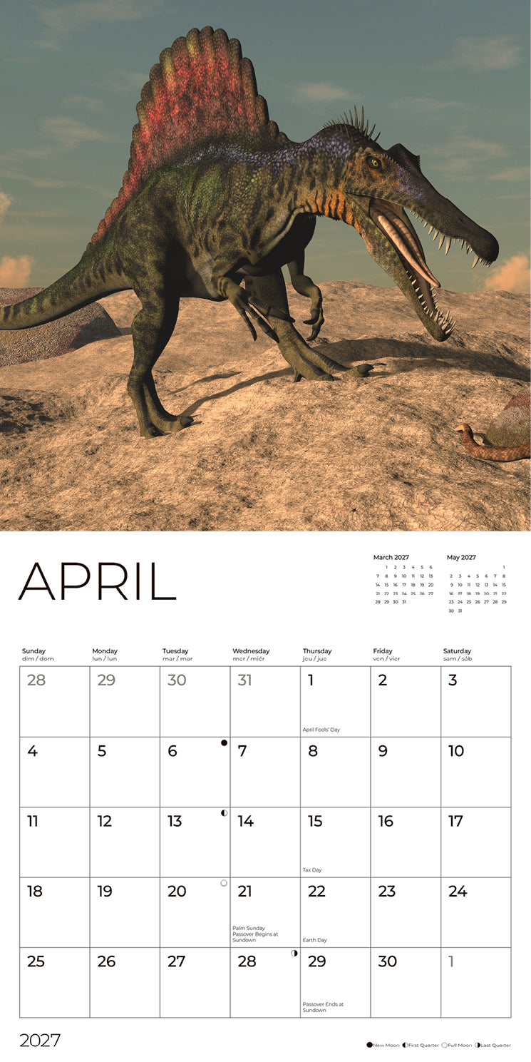 '27 Wall Calendar - Dinosaurs