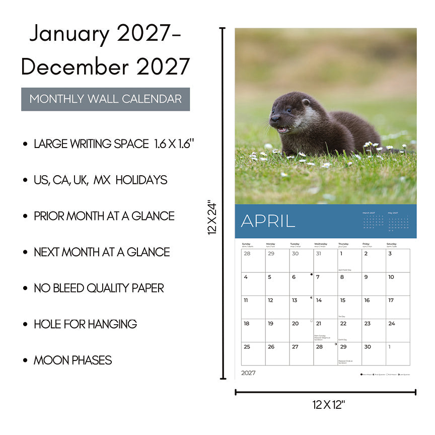 PFC: '27 Wall Calendars - Rescue Wildlife - Gives Back!