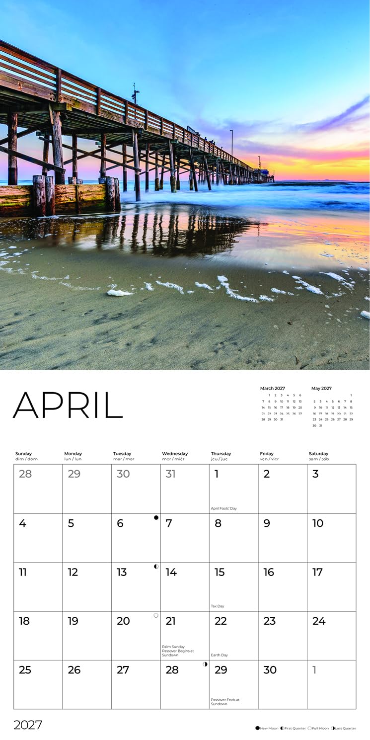 '27 Wall Calendar - Beaches
