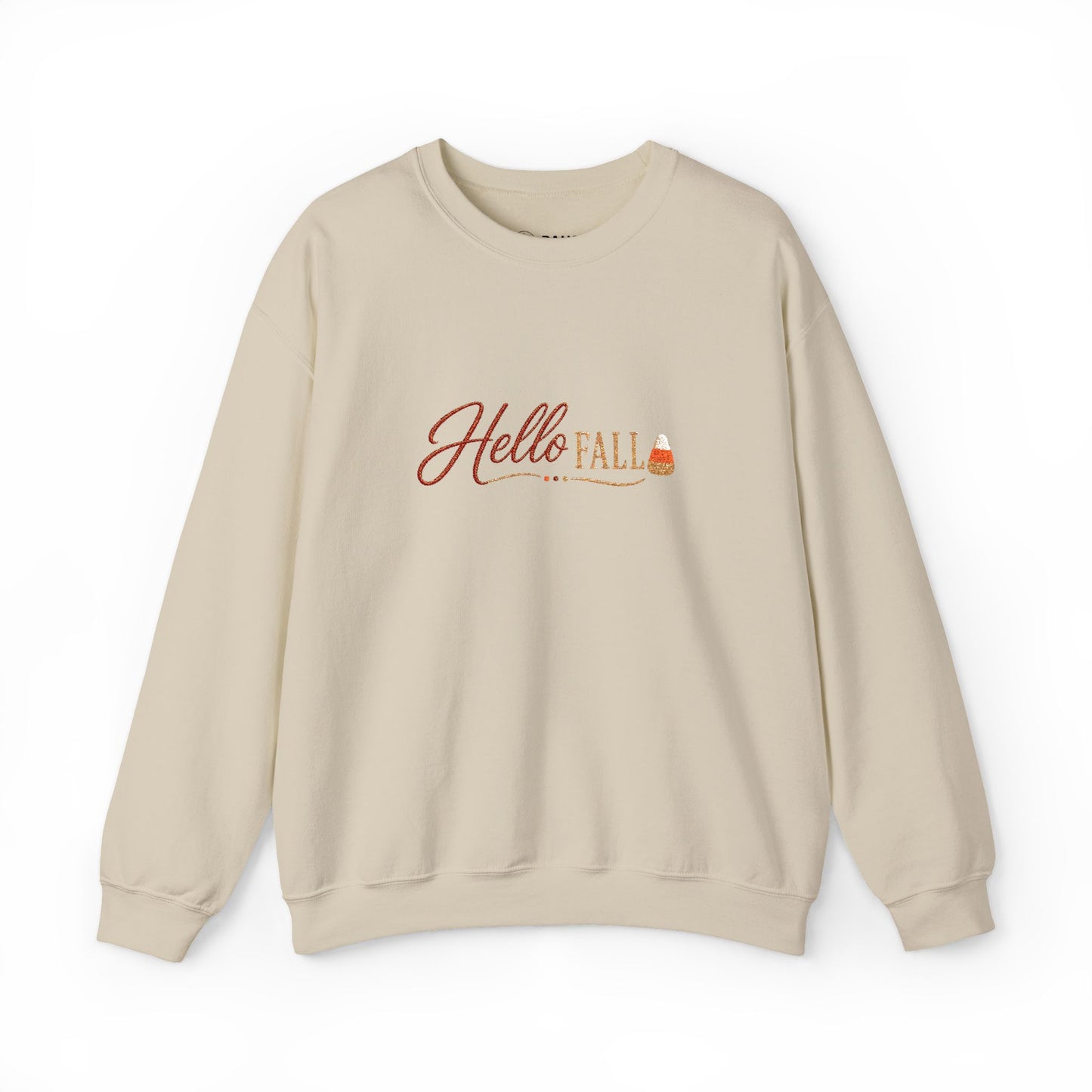 Hello Fall Embroidered Sweatshirt — Cozy Pumpkin Autumn Crewneck (10% Donated to Rescue Partners)