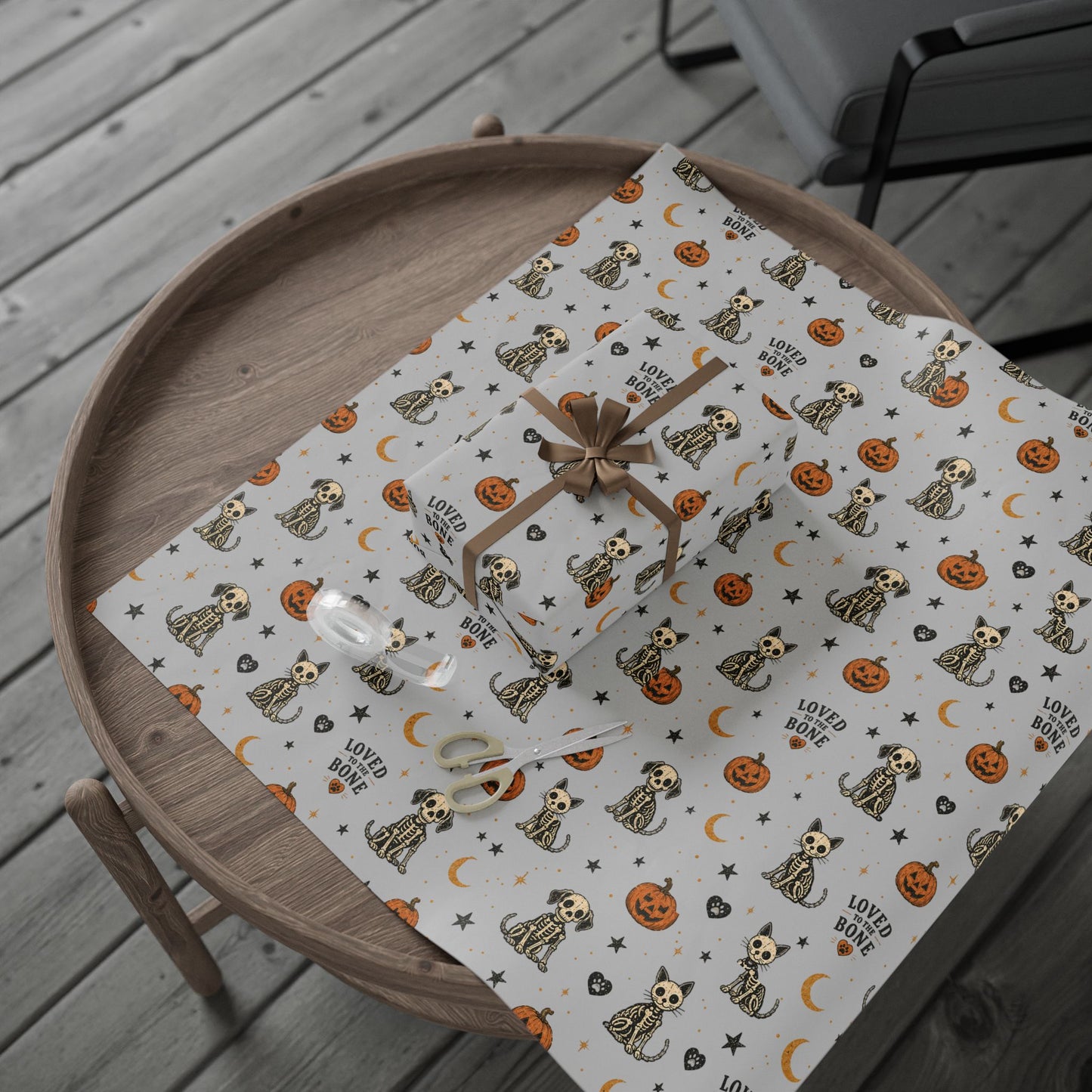 PFC: 'Loved to the Bone' Halloween - Wrapping Paper