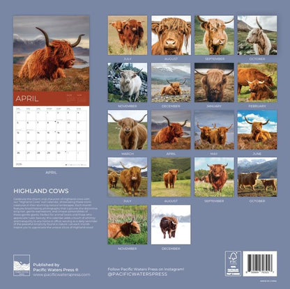 '26 Wall Calendar - Cows, Owls, & Woodland Creatures