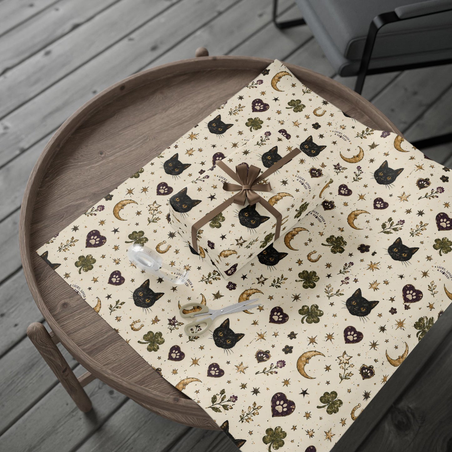PFC: 'Lucky Black Cat Club' - Wrapping Paper