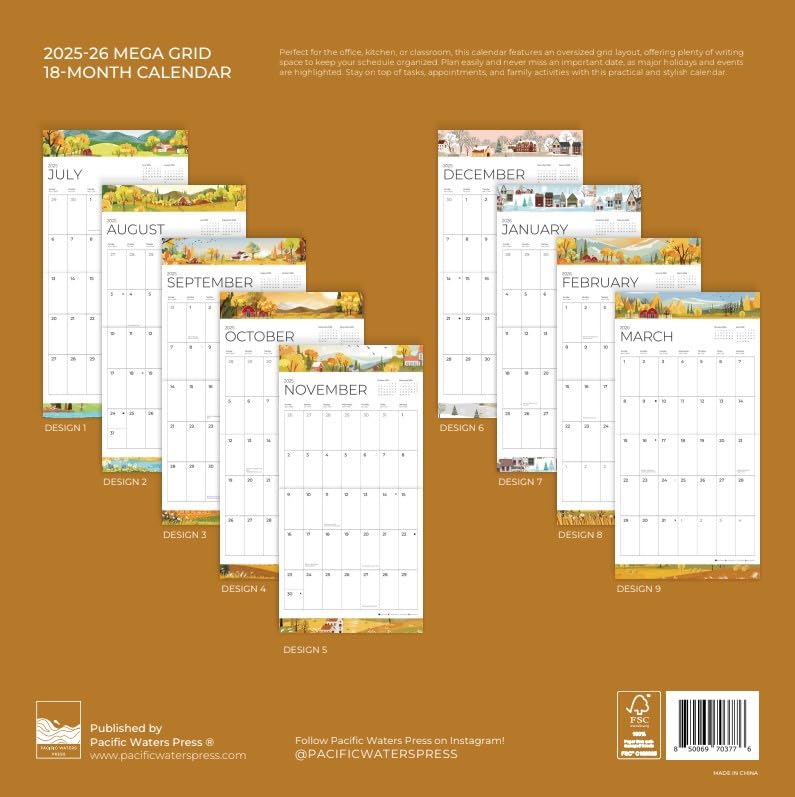 '26 Mega Wall Calendar - Animal Calendar
