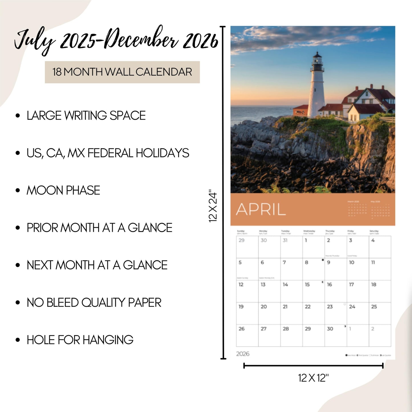 '26 Wall Calendar - Islands
