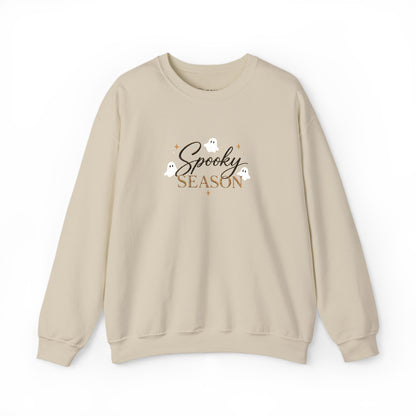 Spooky Season Embroidered Sweatshirt — Cute Ghosts Crewneck (10% to Rescue Partners)