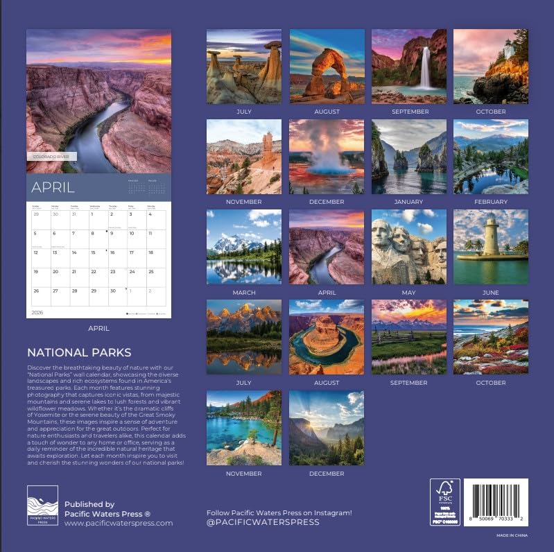 '26 Wall Calendar - Nature - 18mo