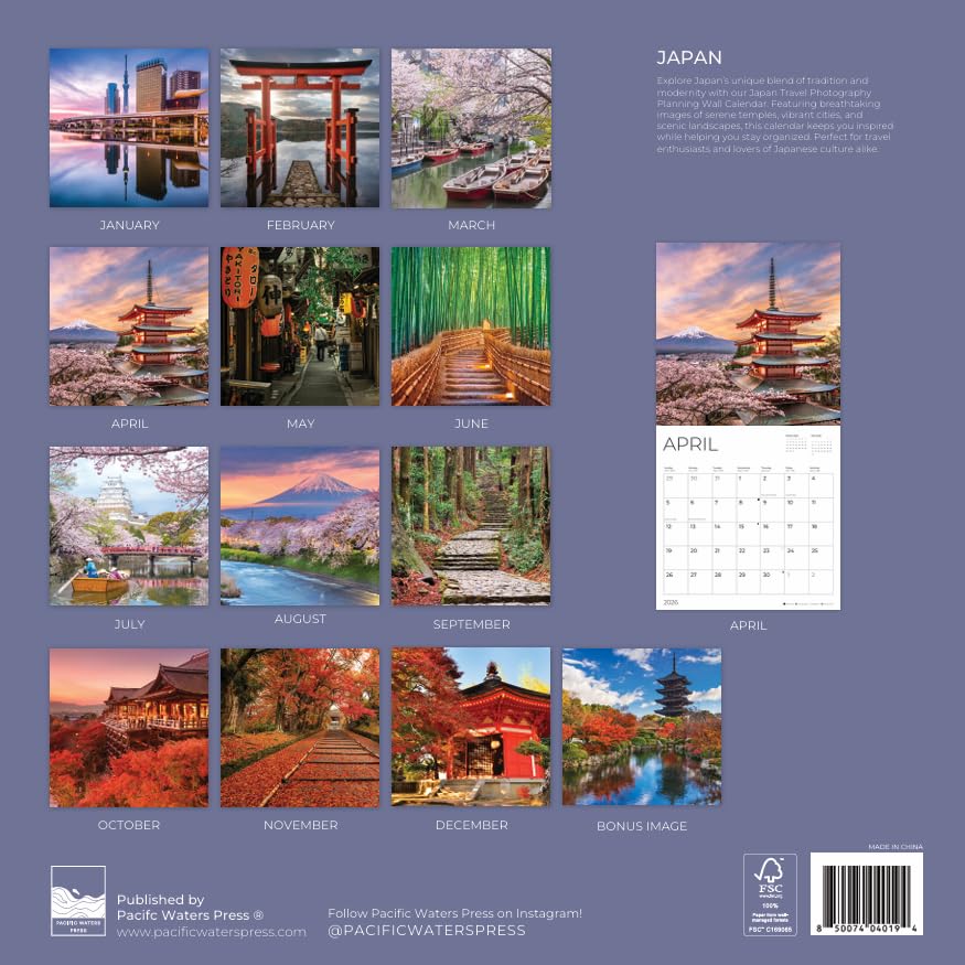 '26 Wall Calendar - Travel