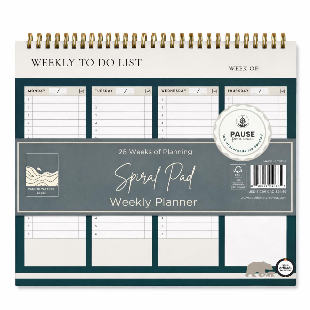 PFC: Weekly Planner - Spiral Pad - Gives Back!