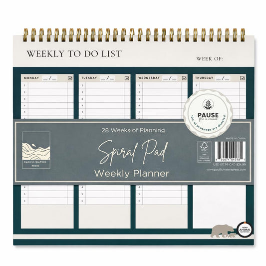 PFC: Weekly Planner - Spiral Pad - Gives Back!