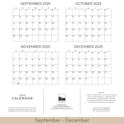 '26 Wall Calendar - Beaches around the Globe