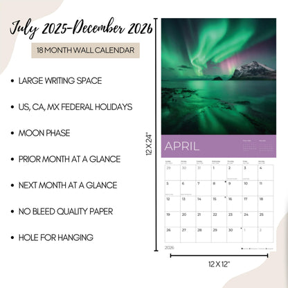 '26 Wall Calendar - Travel - 18mo