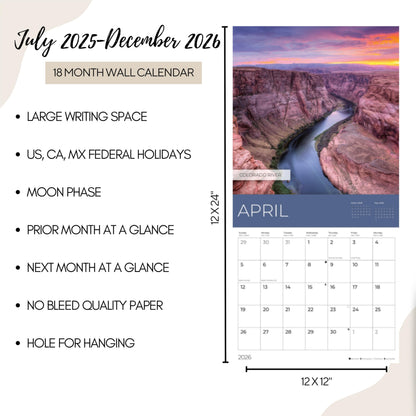 '26 Wall Calendar - Nature - 18mo