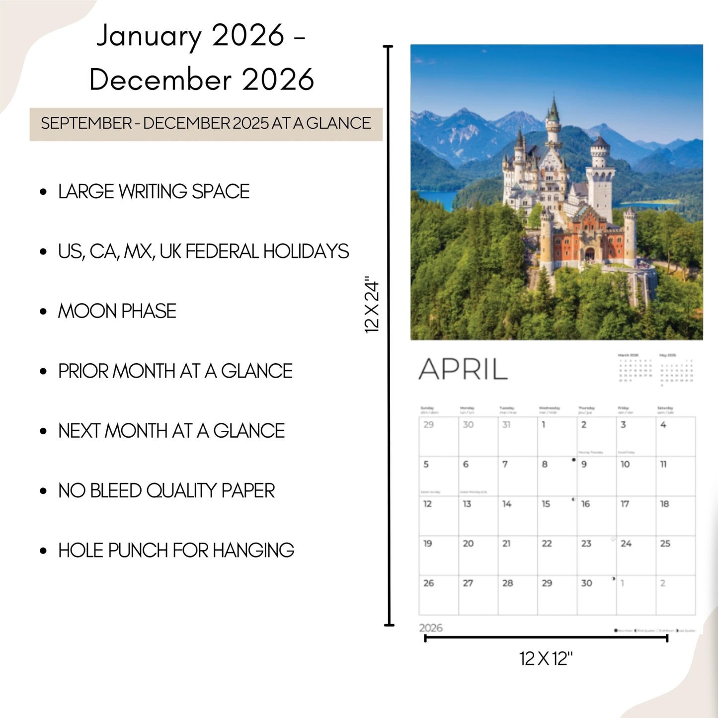 '26 Wall Calendar - Travel
