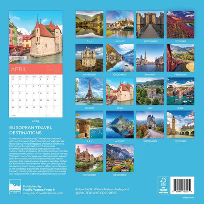 '26 Wall Calendar - Travel - 18mo