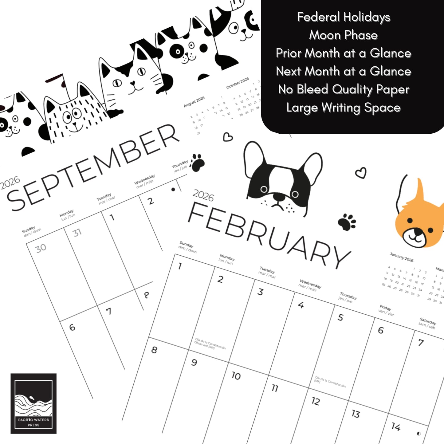 '26 Mega Wall Calendar - Animal Calendar