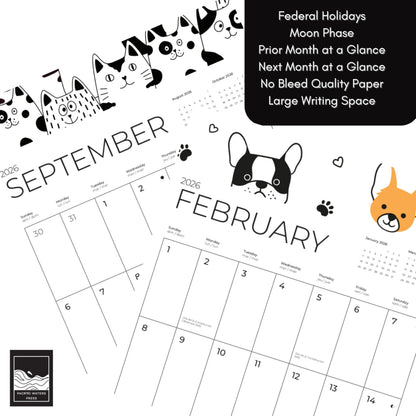 '26 Mega Wall Calendar - Animal Calendar