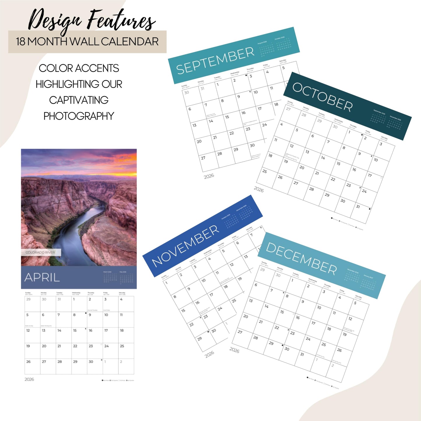 '26 Wall Calendar - Nature - 18mo