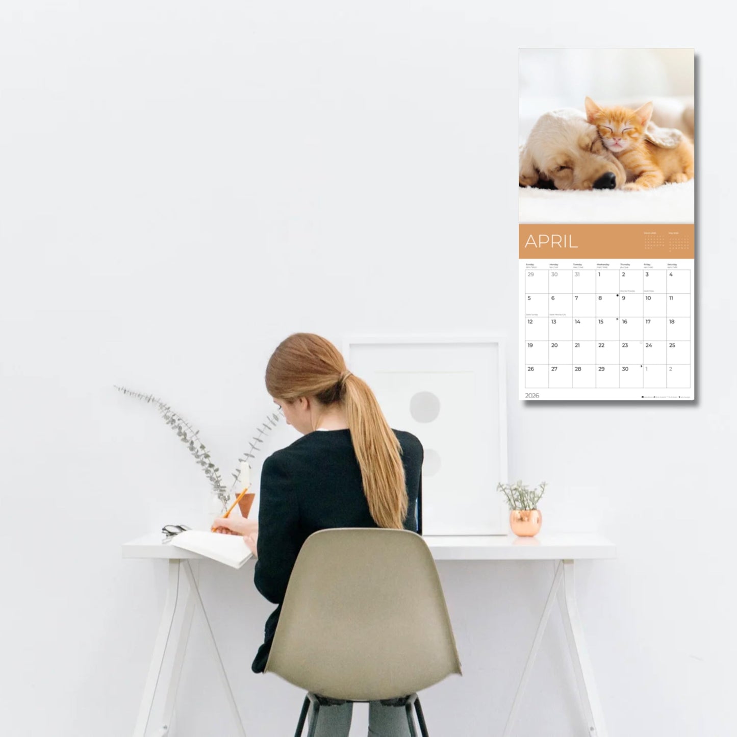 '26 Wall Calendar - Animals - 18mo