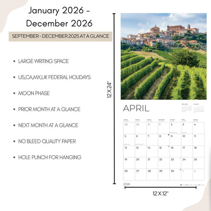 '26 Wall Calendar - Travel