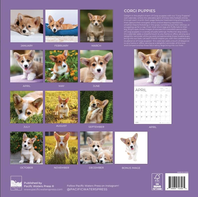 '26 Wall Calendar - Dogs & Puppies