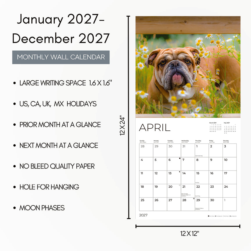 '27 Wall Calendar - Bulldogs