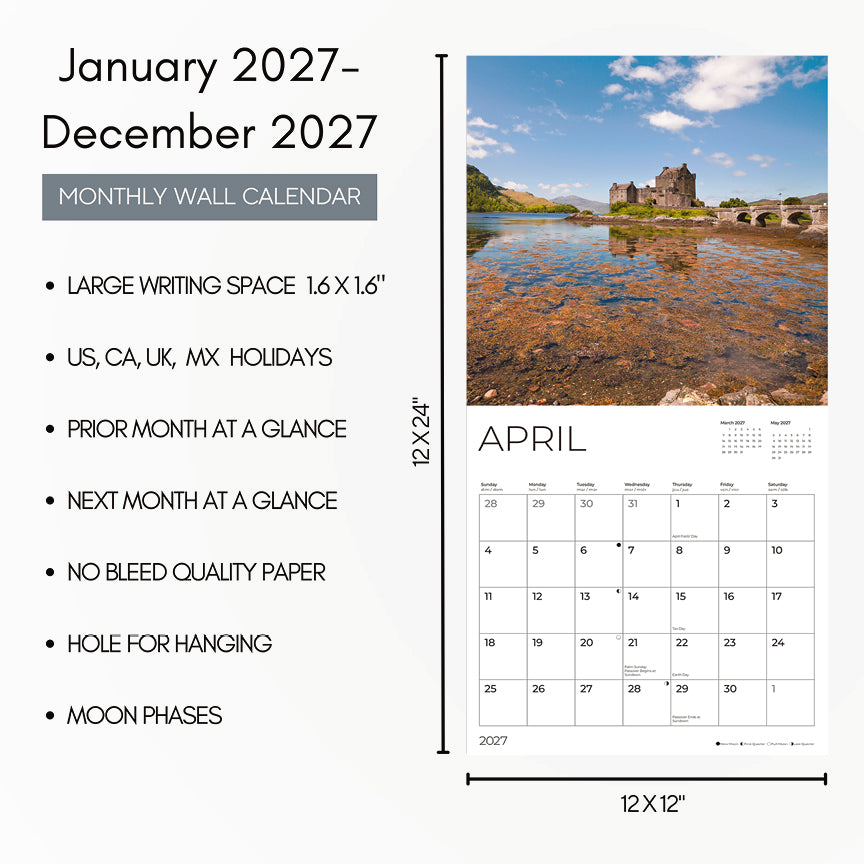 '27 Wall Calendar - Castles