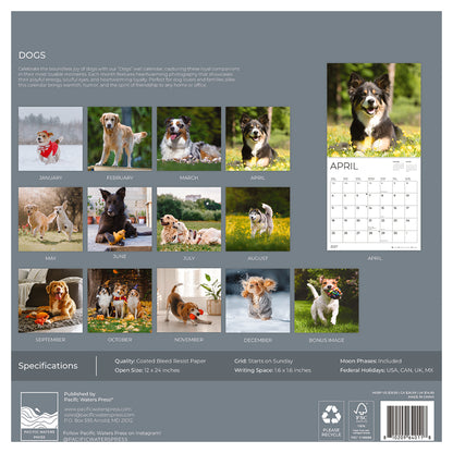 '27 Wall Calendar - Dogs