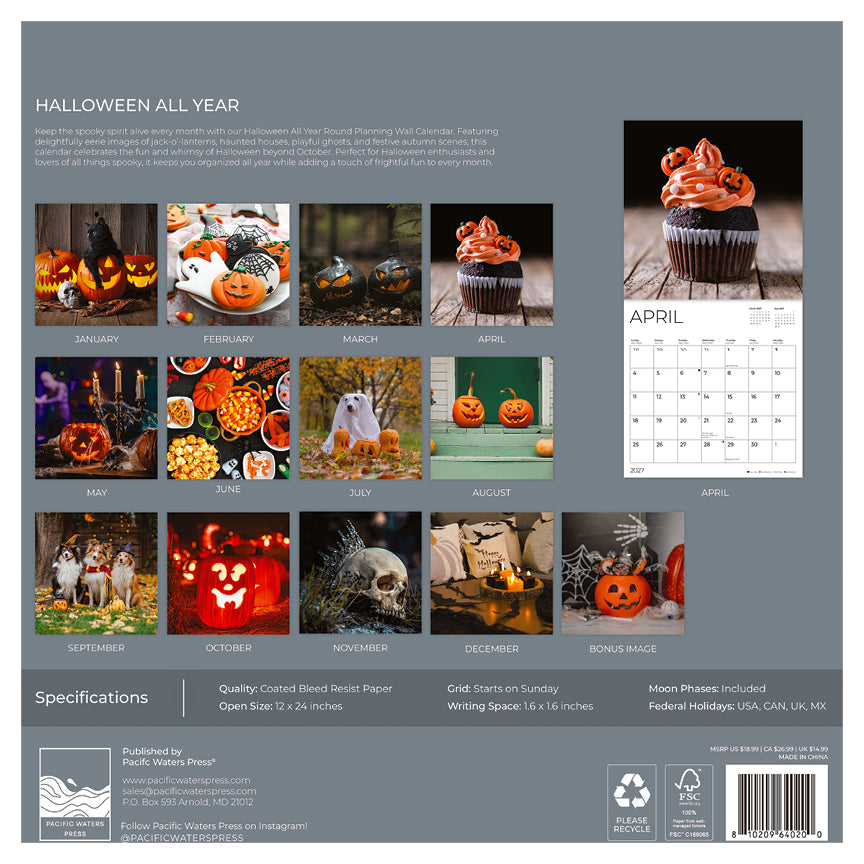 '27 Wall Calendar - Halloween all Year