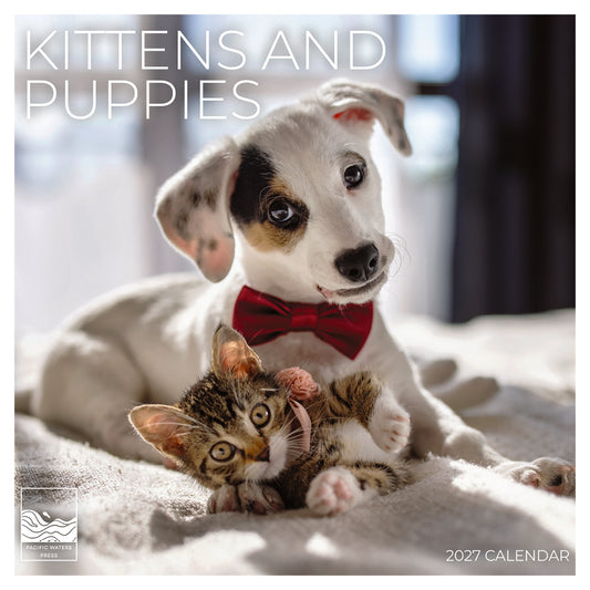 '27 Wall Calendar - Kittens and Puppies