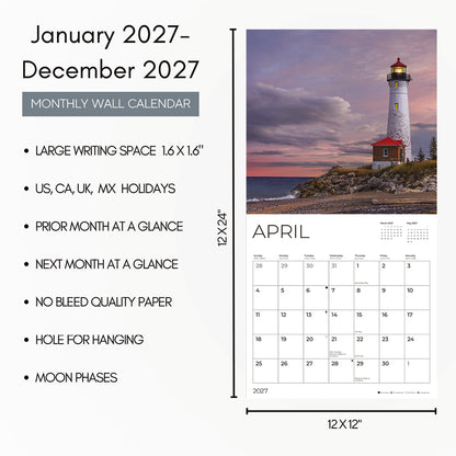 '27 Wall Calendar - Lighthouses