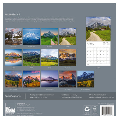 '27 Wall Calendar - Mountains