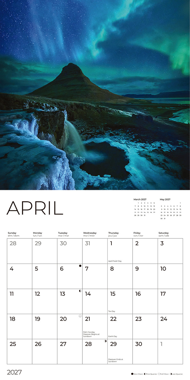 '27 Wall Calendar - Northern Lights