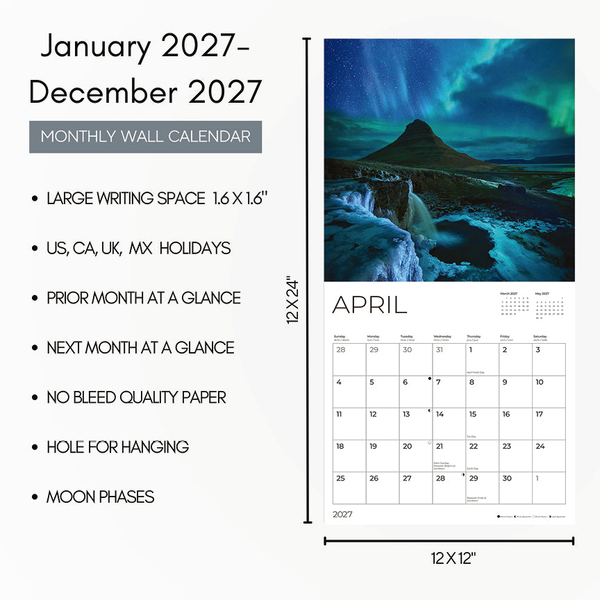 '27 Wall Calendar - Northern Lights