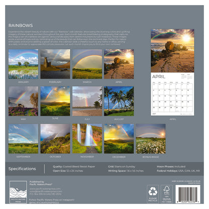 '27 Wall Calendar - Rainbows