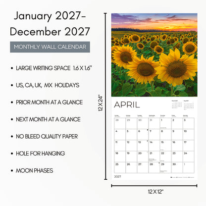 '27 Wall Calendar - Sunflowers