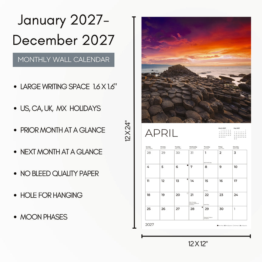 '27 Wall Calendar - Sunsets