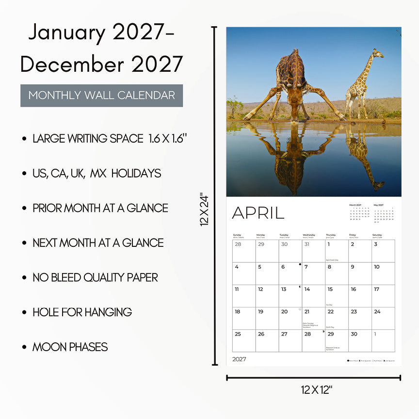 '27 Wall Calendar - Wildlife