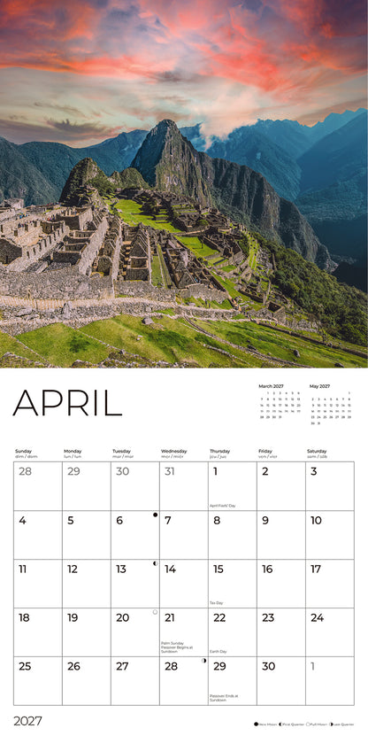'27 Wall Calendar - Wonders of the World