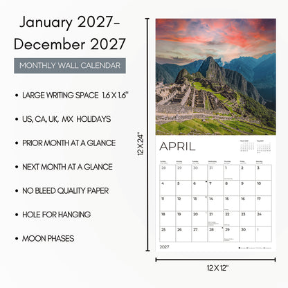 '27 Wall Calendar - Wonders of the World
