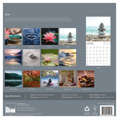'27 Wall Calendar - Zen