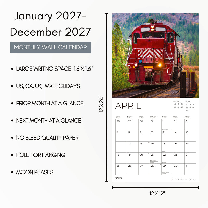 '27 Wall Calendar - Railroads