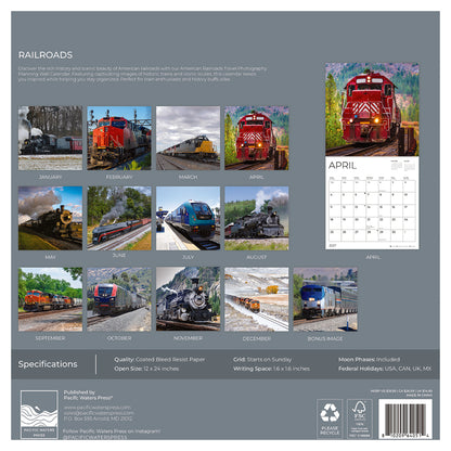 '27 Wall Calendar - Railroads