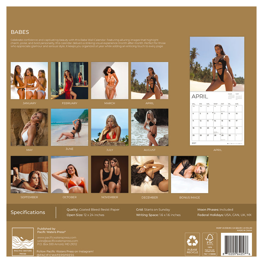 '27 Wall Calendar - Babes