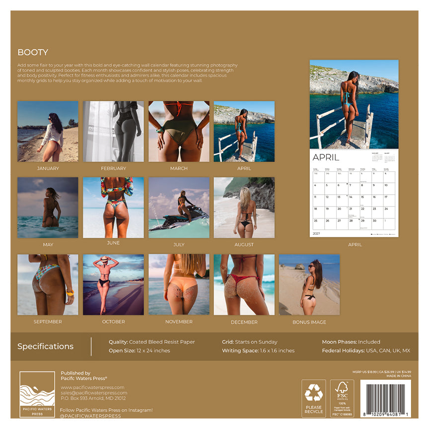 '27 Wall Calendar - Booty