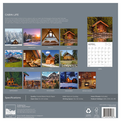 '27 Wall Calendar - Cabin Life